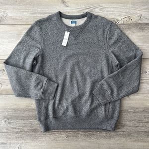 J. Crew French Terry Crewneck Sweatshirt Dark Gray Long Sleeve NWT Men’s Size S